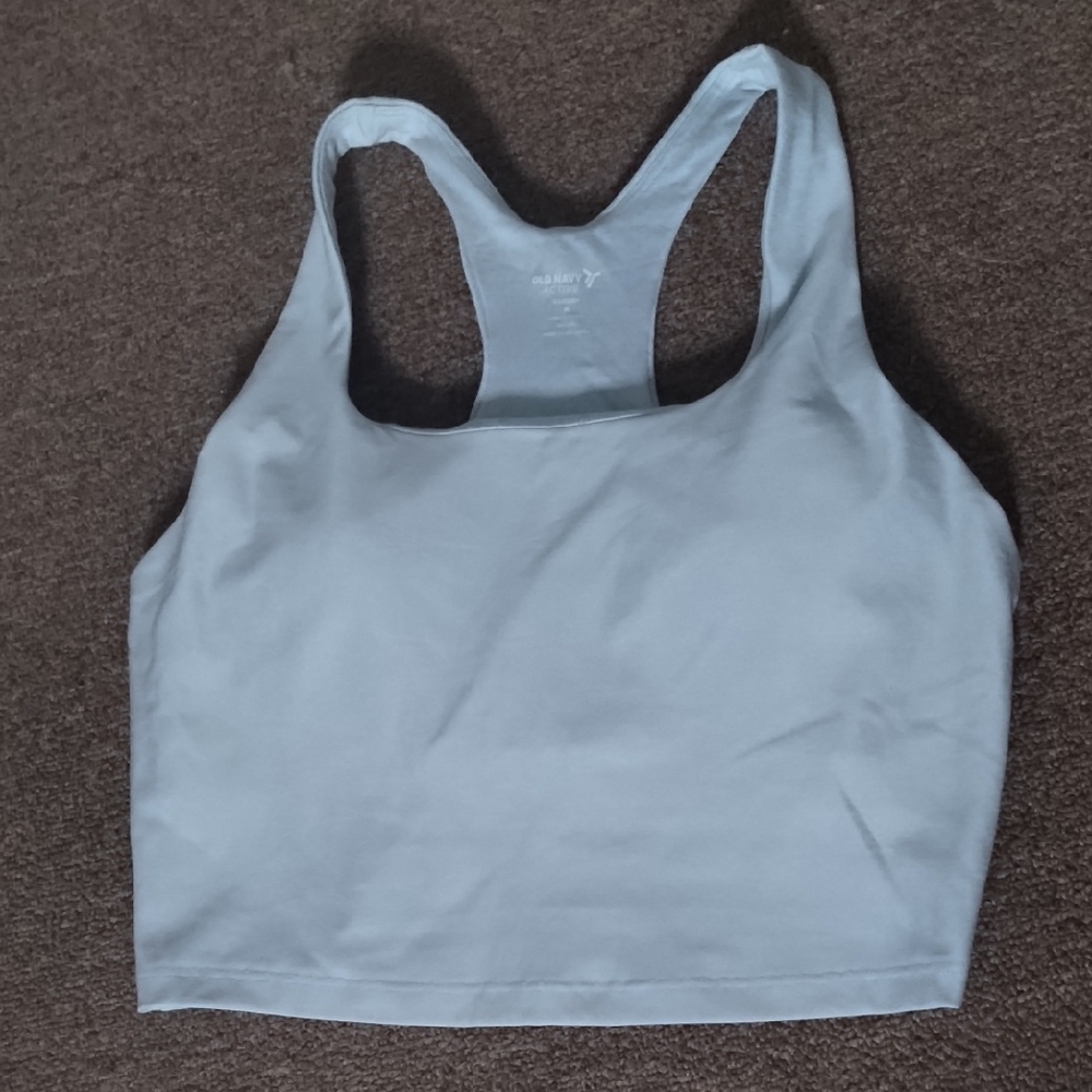 Old Navy Active Cloud Plus Crop Sports Tank - Blue Marl